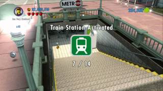 LEGO City Undercover  All 14 Train Stations Activated  Emeral Night Unlocked [upl. by Femi]