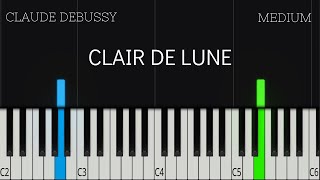 Debussy  Clair de Lune  MEDIUM Piano Tutorial [upl. by Gerhard]