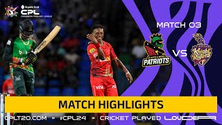 Highlights  St Kitts and Nevis Patriots vs Trinbago Knight Riders  CPL 2024 [upl. by Gerc]