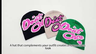 Customized Acrylic Beanie Hat Soft And Stylish Beanie Elastic knit cap Manufacturer In China [upl. by Gapin]