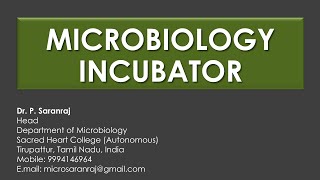 Microbiology Incubator [upl. by Presley]