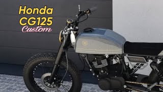 Honda CG125 Custom  TrackerScrambler  designed and built by WKND Customs [upl. by Stella]