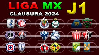 FECHAS HORARIOS Y CANALES PARA LA JORNADA 1 DE LA LIGA MX CLAUSURA 2024 [upl. by Notle]