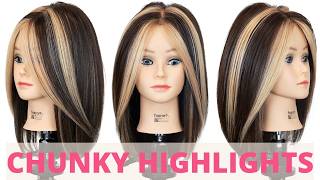 How to do Chunky Highlights Hair Tutorial  CHUNKY BLONDE HIGHLGIHTS [upl. by Ecirtahs414]