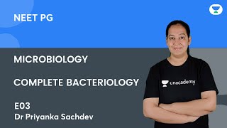 Microbiology  Complete Bacteriology E03  Dr Priyanka Sachdev  Unacademy Live  NEET PG [upl. by Halliday]