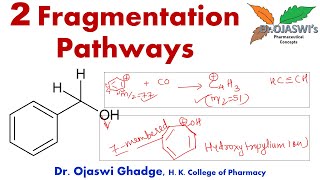 Mass Fragmentation of Phenylmethanol phenylmethanol fragmentation MassSpectrometry [upl. by Hermia584]