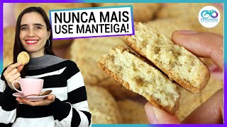 Descubra o BISCOITO AMANTEIGADO que não leva MANTEIGA DERRETE NA BOCA saudável vegano sem glúten [upl. by Rowney]