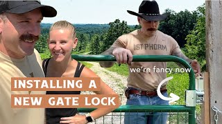 Installing New Gate Lock  Cow Proof [upl. by Ayahsal526]