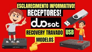 DUOSAT TREND HD E DUOSAT TREND HD MAXX COM RECOVERY TRAVADO USB JULHO 2024 [upl. by Wehtam]