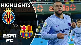 Memphis Depay rescues Xavi Barcelona at Villarreal  LaLiga Highlights  ESPN FC [upl. by Kennie155]