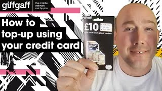 How to topup using your credit card  tutorial  giffgaff [upl. by Asihtal]