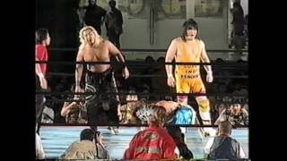 Hayabusa amp Jinsei Shinzaki vs MrGannosuke amp Yukihiro Kanemura 121997 [upl. by Eilyab197]