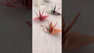 【折り紙】双子鶴の折り方🧶折り紙origami鶴crane ものづくり室内遊び知育shorts簡単可愛いおりがみ [upl. by Charpentier458]