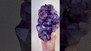 Before amp After Cleaning Video an Amethyst Crystal Cluster from Khushall Fine Minerals on IG shorts [upl. by Pickard366]