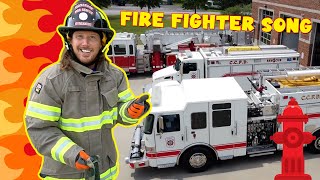 Fire Fighter Song for Kids  Awesome Fire Trucks [upl. by Horlacher879]