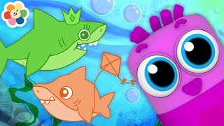 Baby Shark Remix Songs Collection  Colors for Kids with Color Crew Babies 3D Animation  Shark Song [upl. by Rosecan]