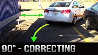 90 degrees Parking  How to Correct Yourself [upl. by Nelli]