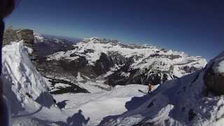 Ski Engelberg Switzerland  The Famous Laub Off Piste Run [upl. by Murage]