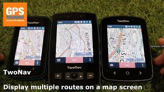 TwoNav GPS units  Displaying multiple routes on the map page [upl. by Edmonda658]