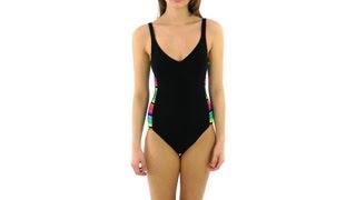 Sunflair Rainbow Stripes One Piece  SwimOutletcom [upl. by Peoples674]