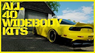 All 40 WIDEBODY KIT PRESETS IN HORIZON 4 showcased in a montage Forza Horizon 4 [upl. by Kosak]