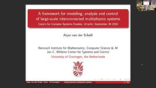 CCSS Meeting 67 A framework for modeling analysis and control of largescale multiphysics systems [upl. by Lauraine158]