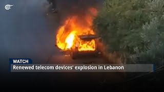 Renewed telecom devices explosion in Lebanon [upl. by Aihtenak]