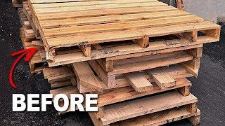 Turning Free Pallets into an Epoxy Table  Furniture Makeover [upl. by Ashraf]