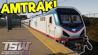 NOOB DRIVES AMTRAK TRAIN INTO NEW YORK  Train Sim World Gameplay  Train Simulator 2018 [upl. by Malik52]