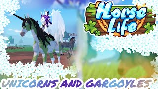 Unicorn and Gargoyle locations   Horse Life ALPHA  ROBLOX [upl. by Sundberg]