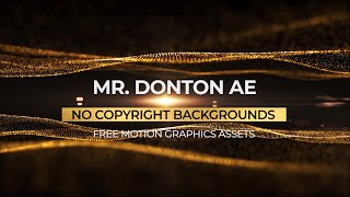 No Copyright Wave Gold Particles Background Luxury Stock Footage [upl. by Aernda]