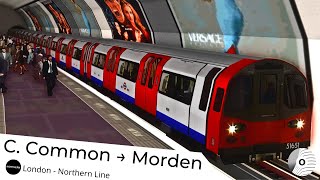 OpenBVE  CLAPHAM COMMON to MORDEN London Underground  Northern Line [upl. by Rosalind]