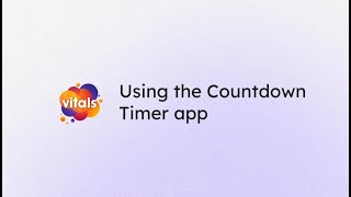 Using the Countdown Timer app [upl. by Wilkinson66]