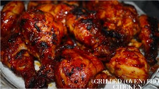 EASY OVEN GRILLED BBQ CHICKEN  KAIETEUR COOKS [upl. by Hcurob]