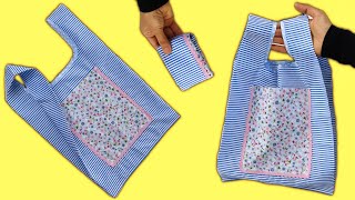 EN KOLAY YÖNTEM MARKET POŞETİ DİKİMİ  Market Bag Sewing With The Easiest Method  DIY Shopping Bag [upl. by Ikeda383]