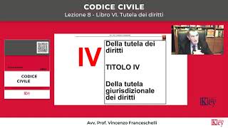 Codice civile  Lezione 8  Libro VI Tutela dei diritti [upl. by Airetnohs]