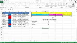 Contar dados no Excel vamos utilizar as funções contnúm contvalores contarvazio e contse [upl. by Caralie294]