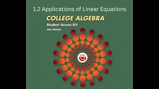 12 Applications of Linear Equations MAC1105 Online [upl. by Madi375]