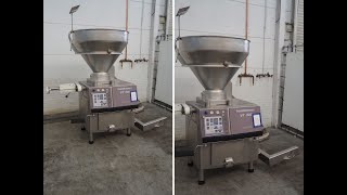 167135 Handtmann vacuum filling machine with lifter for 200 liter meat bins [upl. by Silin436]