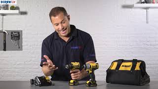 DeWalt DCK211C2BQGB 108V 13AH LiIon Cordless Drill Driver amp Impact Driver Twin Pack  Screwfix [upl. by Ortrude]