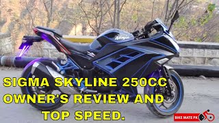 ZONGSHEN SKYLINE 250cc  TOP SPEED  CHEAPEST KAWASAKI ZX 300 REPLICA [upl. by Ayrolg111]