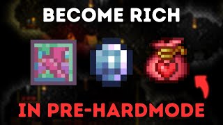 How to Become RICH in PreHardmode Terraria 2 Methods [upl. by Aikenahs]