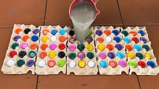 Diy Flower Pots Using Recycled Egg Cartons And Bottle Cap [upl. by Ahsuatan764]