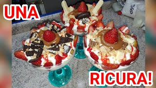 FRESAS CON CREMA FACIL Y EXQUISITAS 😱 receta fruta del ❤️ streetfood LeidyOpita [upl. by Eittel790]