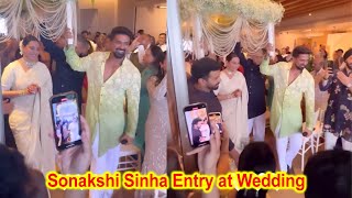 Sonakshi Sinha Grand Entry at her Wedding  Sonakshi Sinha Marriage Zaheer Iqbal [upl. by Clemen465]