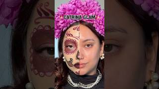 CATRINA GLAM 🌸💀 diademuertos catrinamakeup catrinaglam lookmexicano catrinas [upl. by Lundberg]