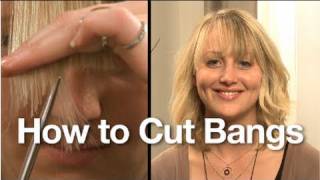 How to Cut and Style Your Bangs Fringe at Home [upl. by Arrio6]