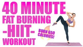 40 Minute Fat Burning HIIT Workout 🔥Burn 650 Calories 🔥 [upl. by Attayek]