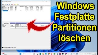 Windows 11  10 Festplatte Partitionen löschen amp rückgängig machen  Anleitung [upl. by Abrahamsen]