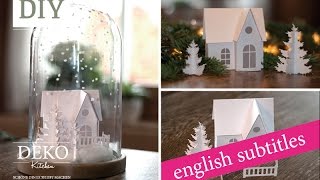 Weihnachtsdeko basteln  Winterlandschaft Tutorial  Winter wonderland Howto  Deko Kitchen [upl. by Cinom]